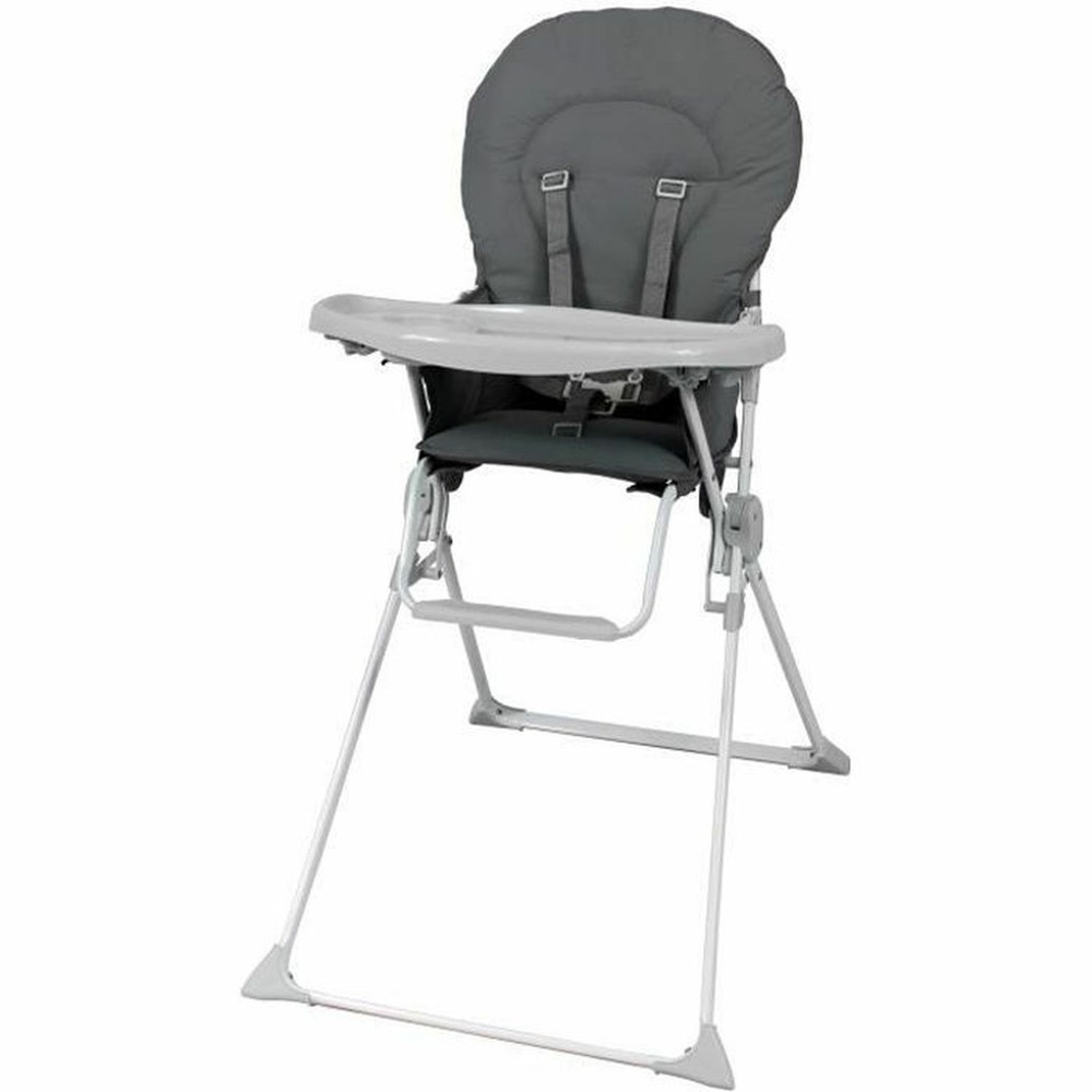 Bambisol chaise haute fixe avec tablette réglable en profondeu grise