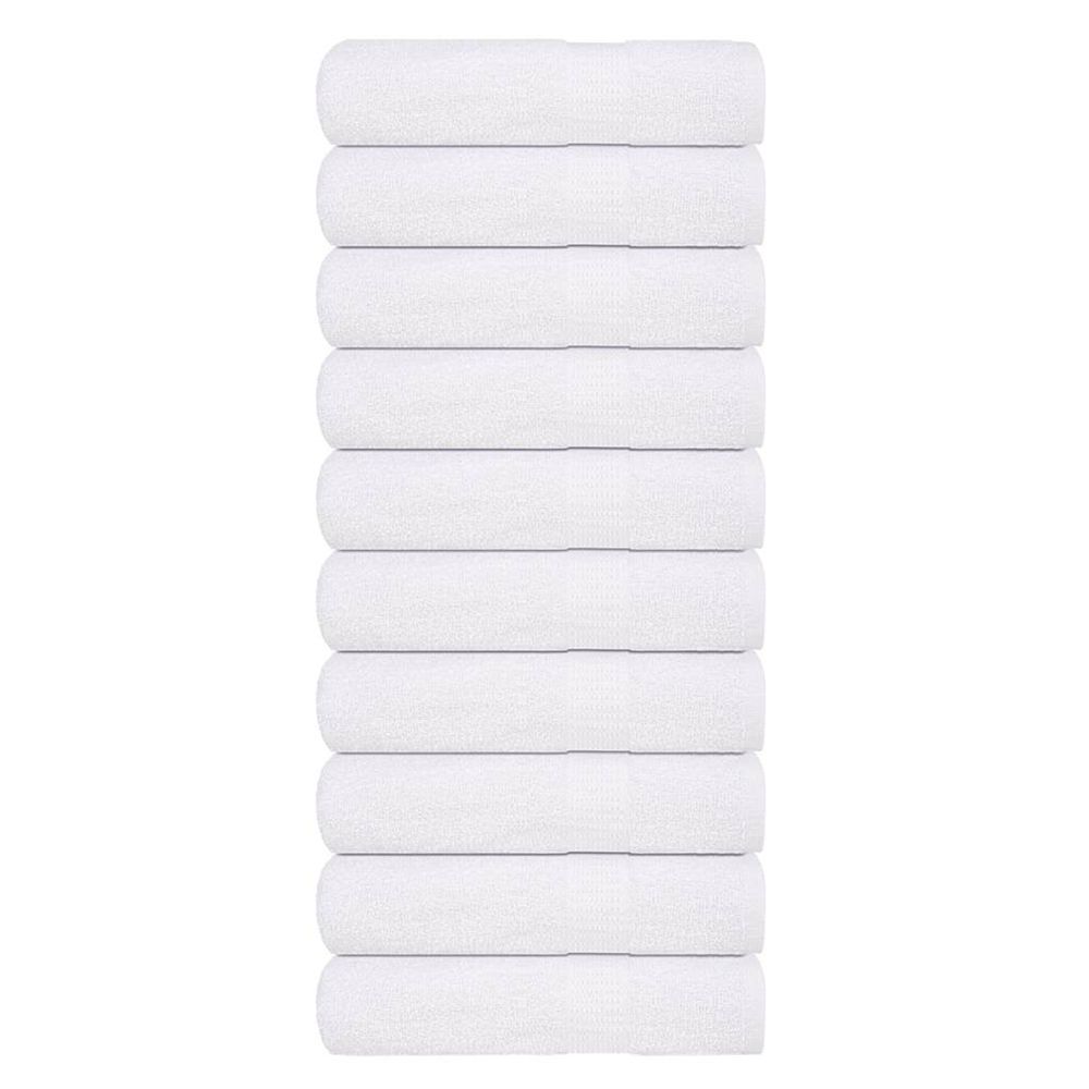 Serviettes de douche frogn 10 pcs blanc 70x140 cm 360 g/m²