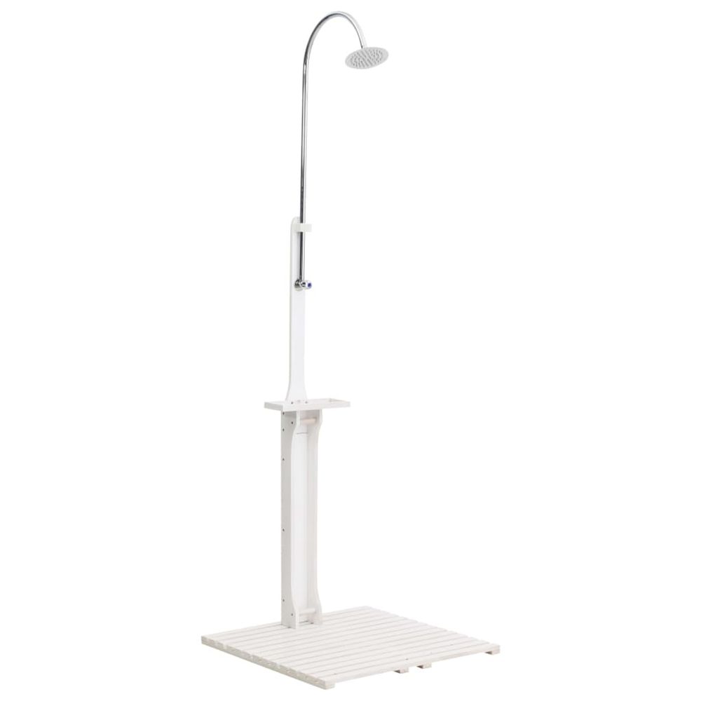 Douche de jardin blanc bois