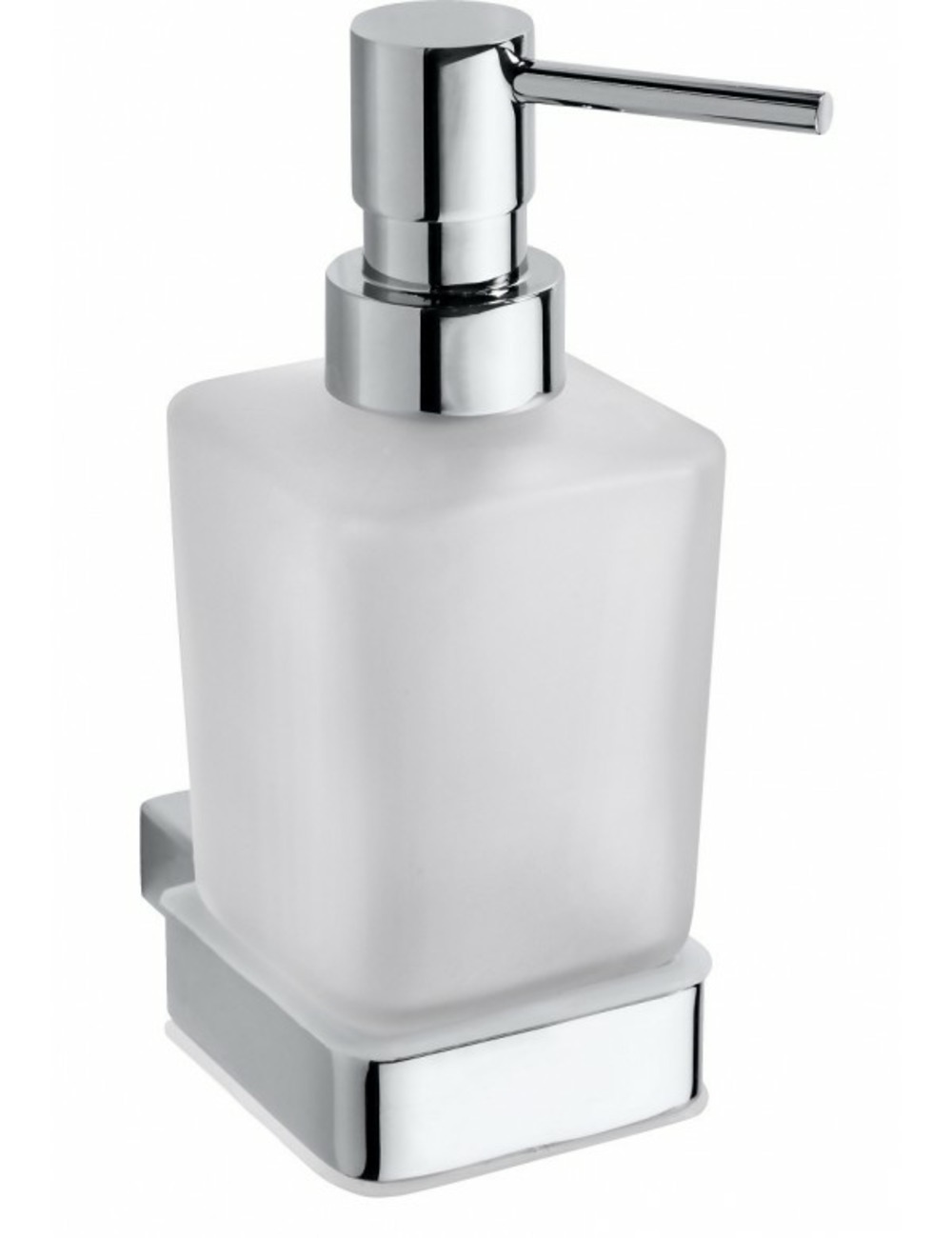 Distributeur de savon liquide en laiton chromé et verre via 250ml