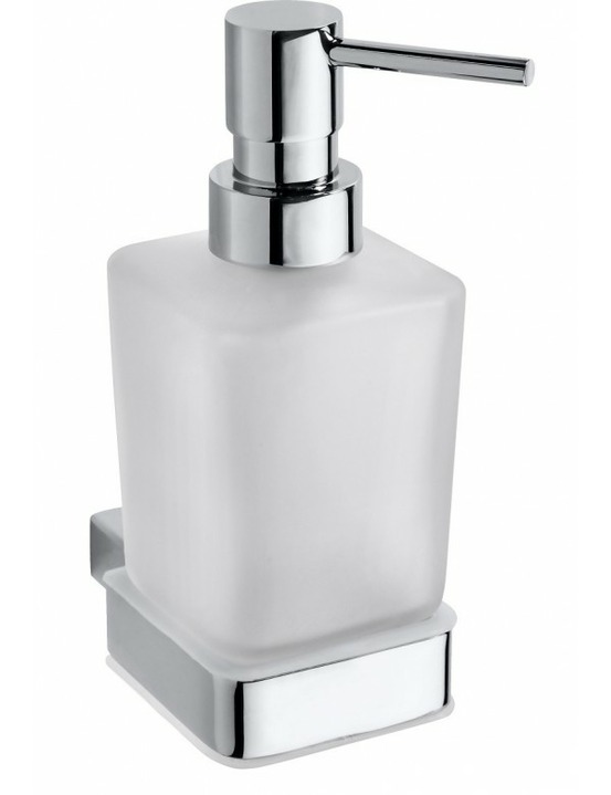 Distributeur de savon liquide en laiton chromé et verre via 250ml