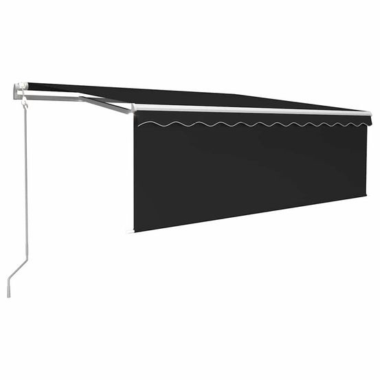 Auvent automatique store capteur de vent et led 4x3m anthracite