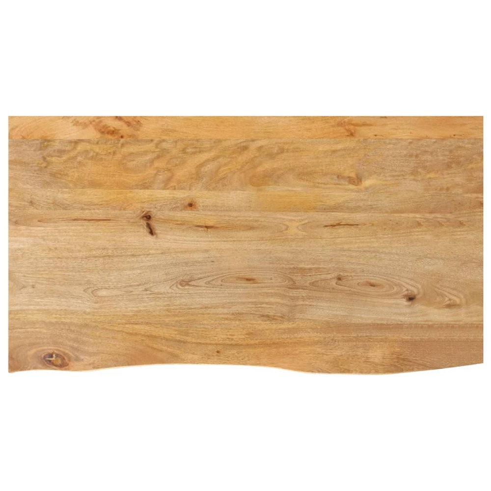 Dessus de table à bord vivant 120x60x3,8cm bois massif manguier