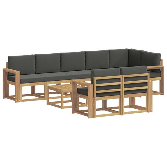Ensemble de canapés d'extérieur 9 pc blanc et anthracite