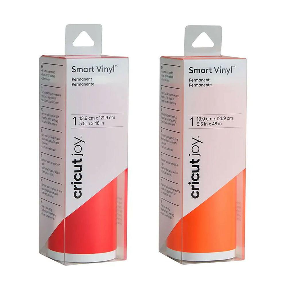 2 vinyles permanents 122 x 14 cm - orange, rouge