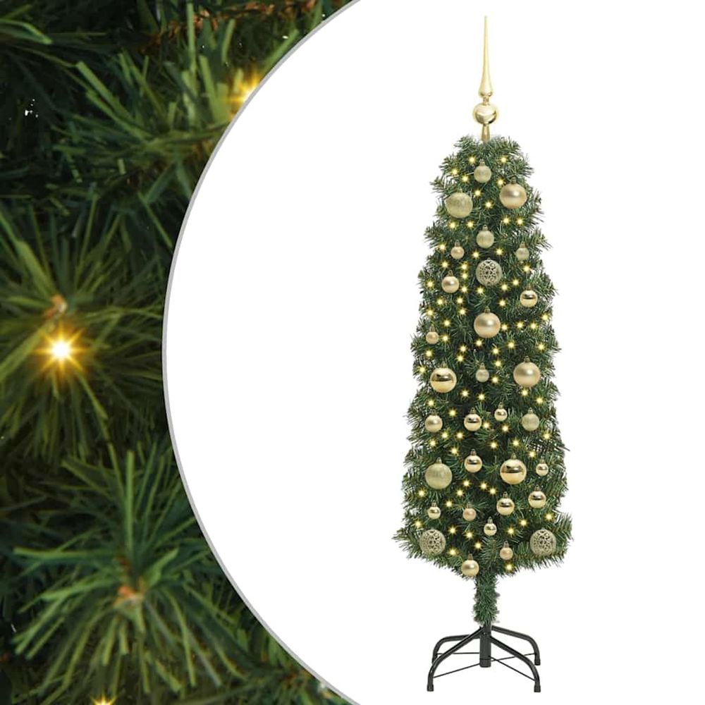 Sapin de noël artificiel vert 150 cm pvc et acier et plastique