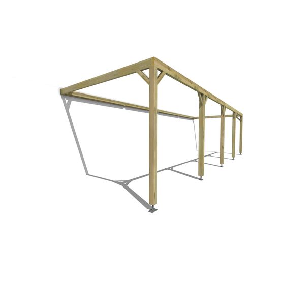 Pergola bois • 10m x 3m • adossée • cadre simple • livraison comprise