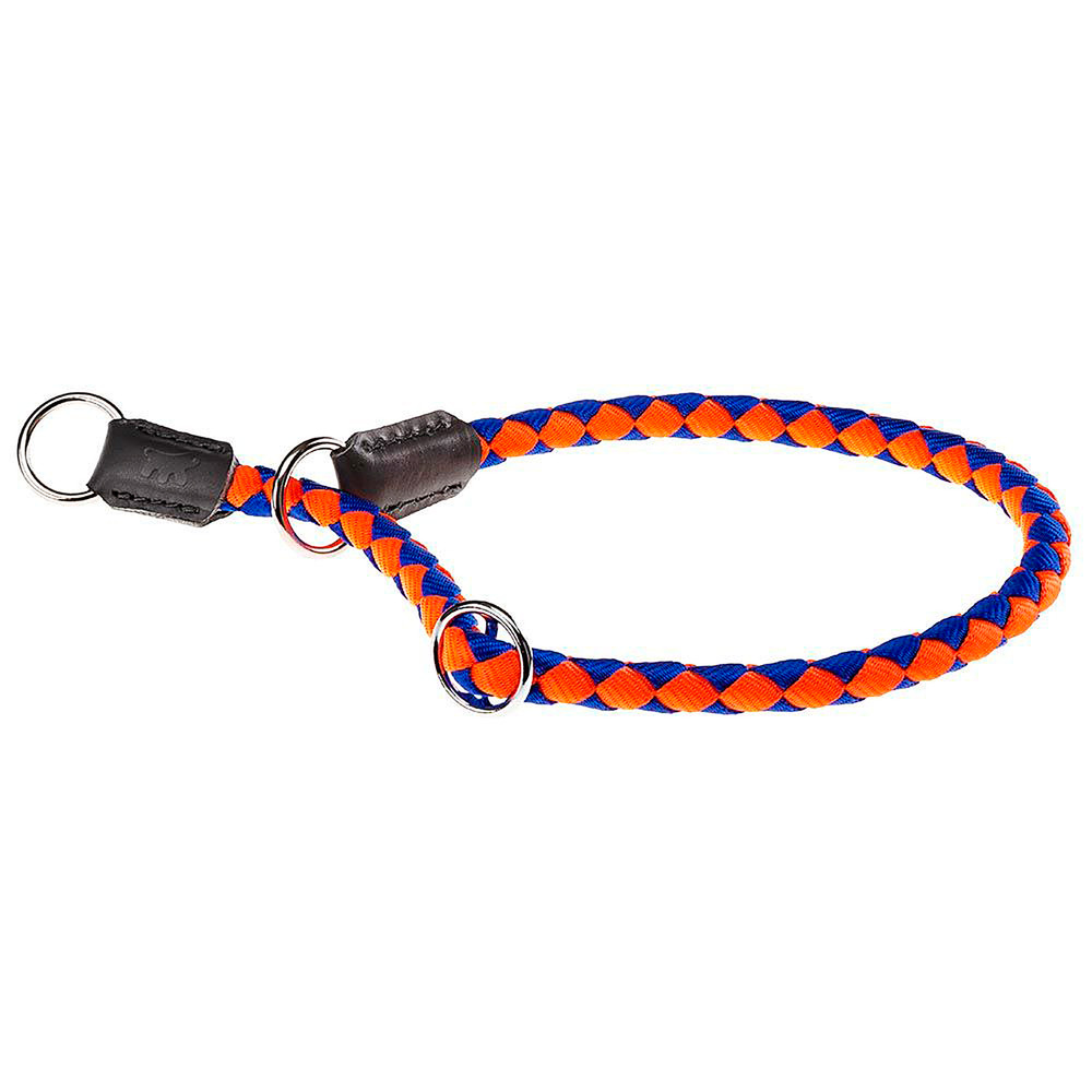 Collier semi-étrangleur pour chiens twist cs12/50, en nylon tressé, réglable et résistant