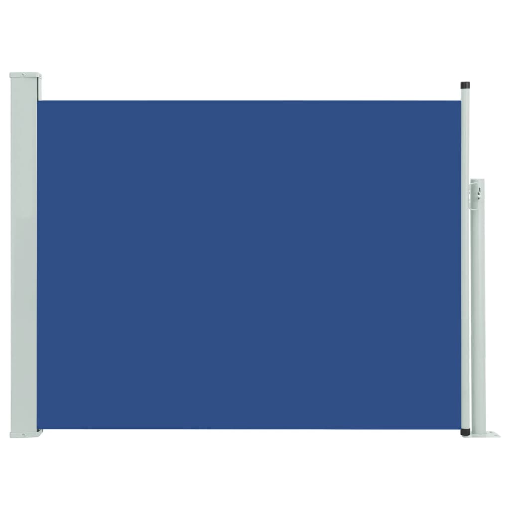 Auvent latéral rétractable de patio 170x500 cm bleu