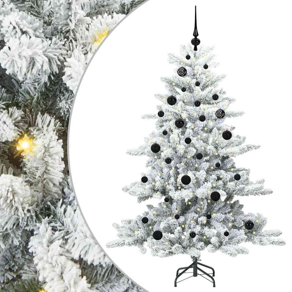 Sapin de noël artificiel à branches articulées blanc 150 cm pvc
