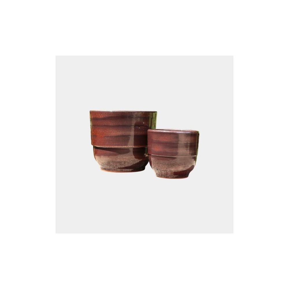 Pot vase rebord chataigne d21 h19