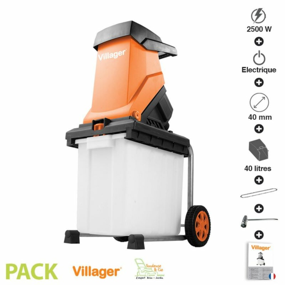 Broyeur de branches électrique 2500w villager vc 2500