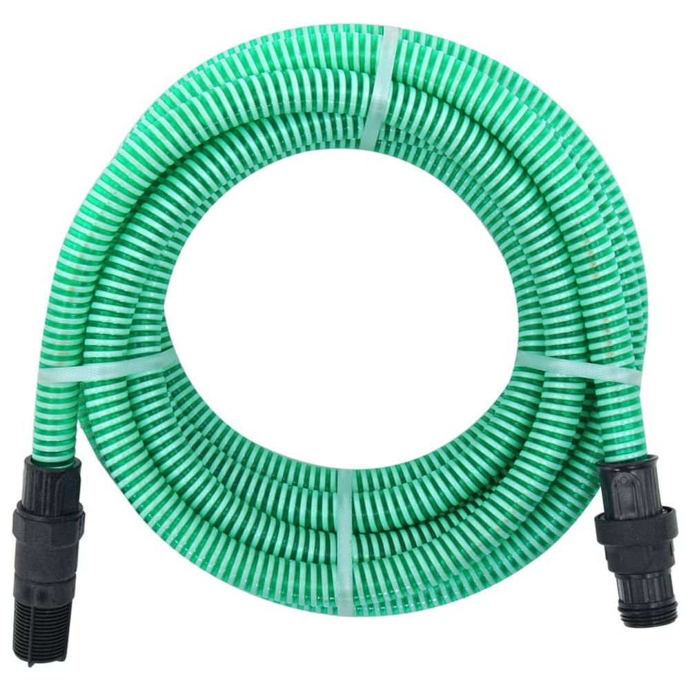 Tuyau d'aspiration avec raccords en pvc vert 1