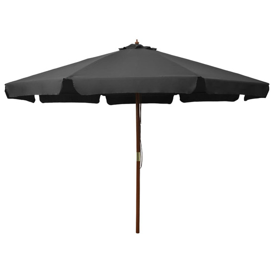 Parasol avec mât en bois 330 cm