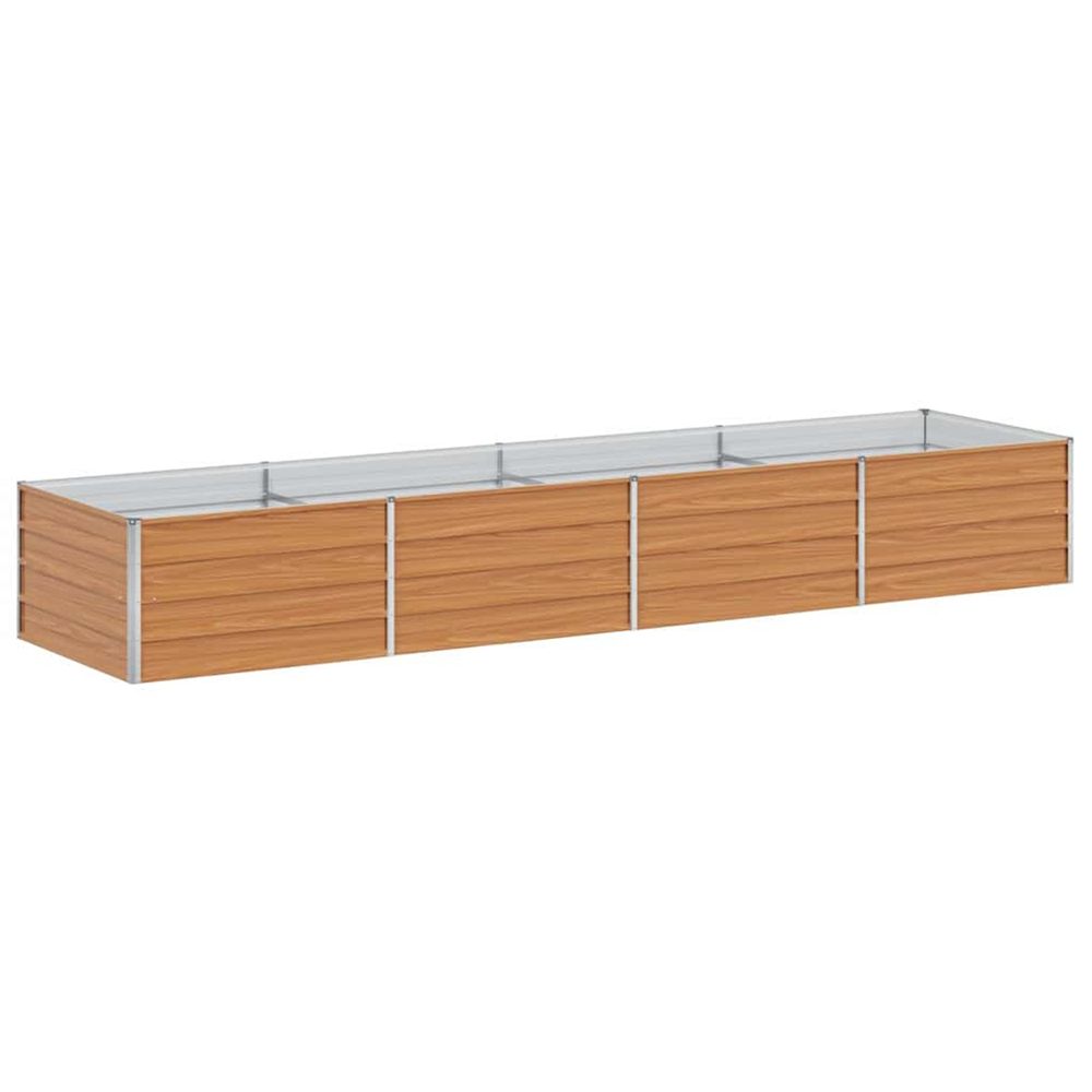 Jardinière d'extérieur surélevée marron clair 320 x 80 x 45 cm