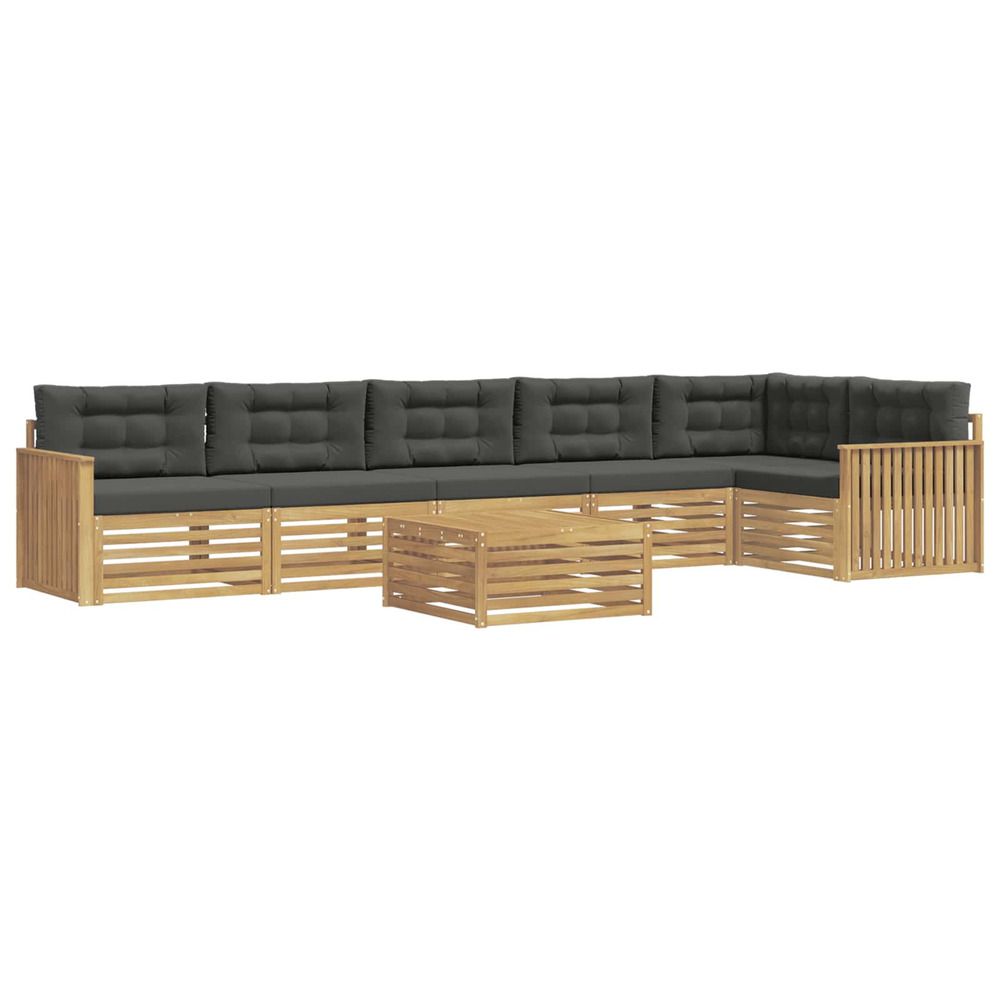 Ensemble de canapés d'extérieur 7 pc blanc et anthracite