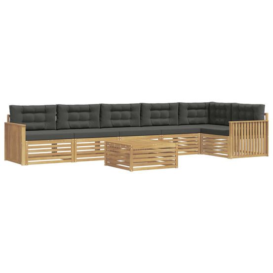 Ensemble de canapés d'extérieur 7 pc blanc et anthracite