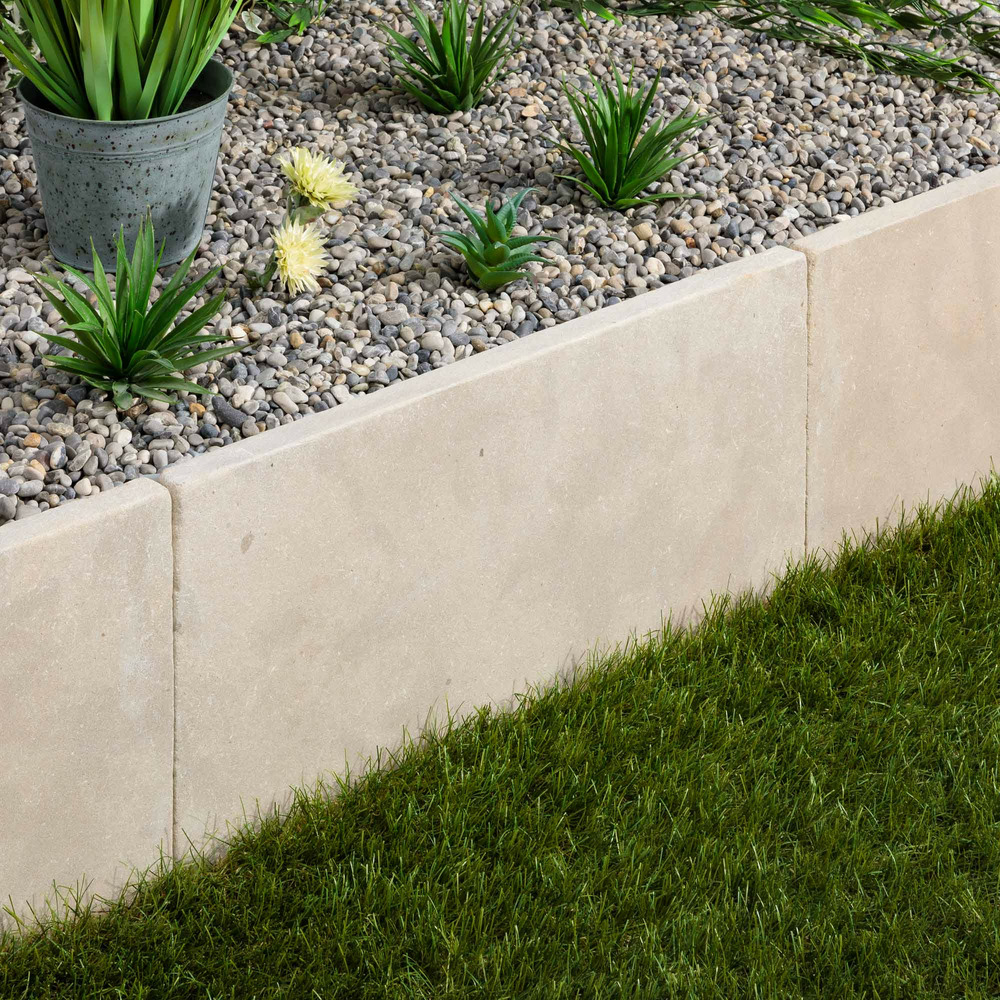 Bordure de jardin pierre de l'atlas beige 60x40x3 cm (à l'unité) - ro'ma nature