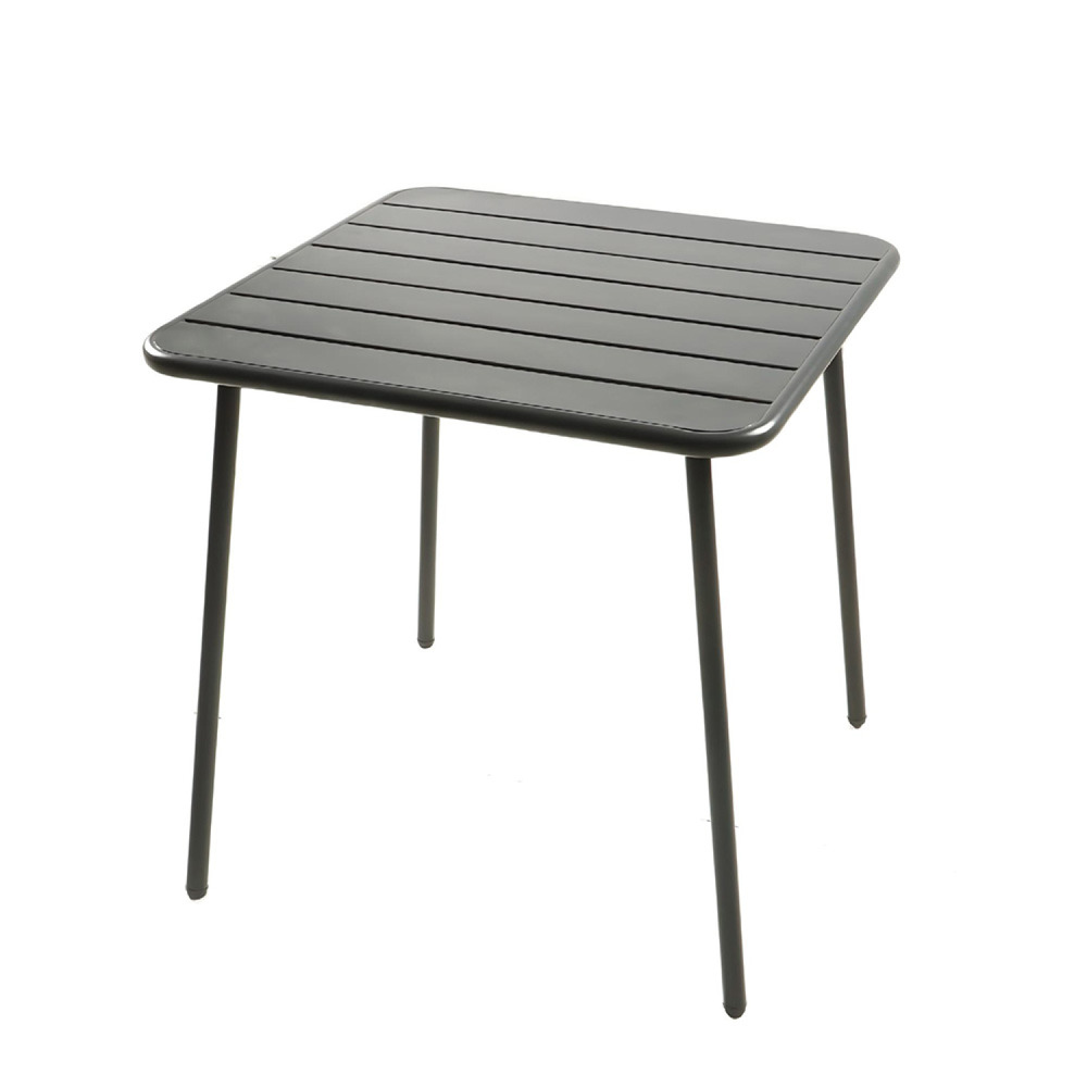Table carrée 4 places 70x70cm gris foncé bergame