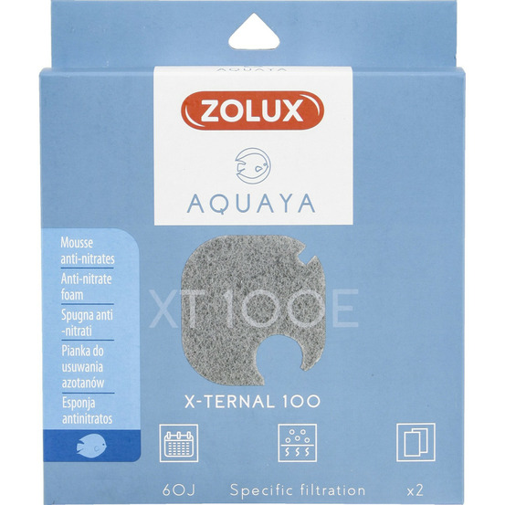 Filtre pour pompe x-ternal 100, filtre xt 100 e mousse anti nitrates x 2. P