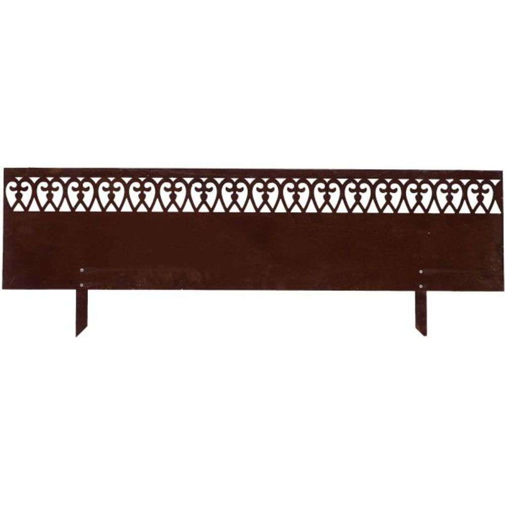 Bordure jardin haute en acier effet rouille volute