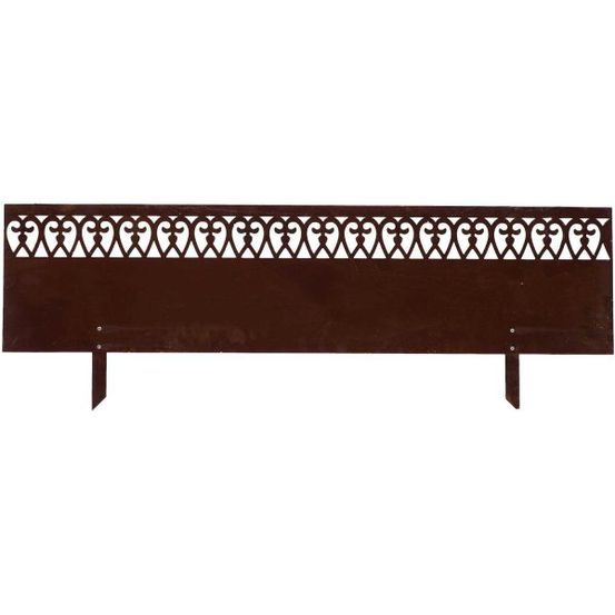 Bordure jardin haute en acier effet rouille volute