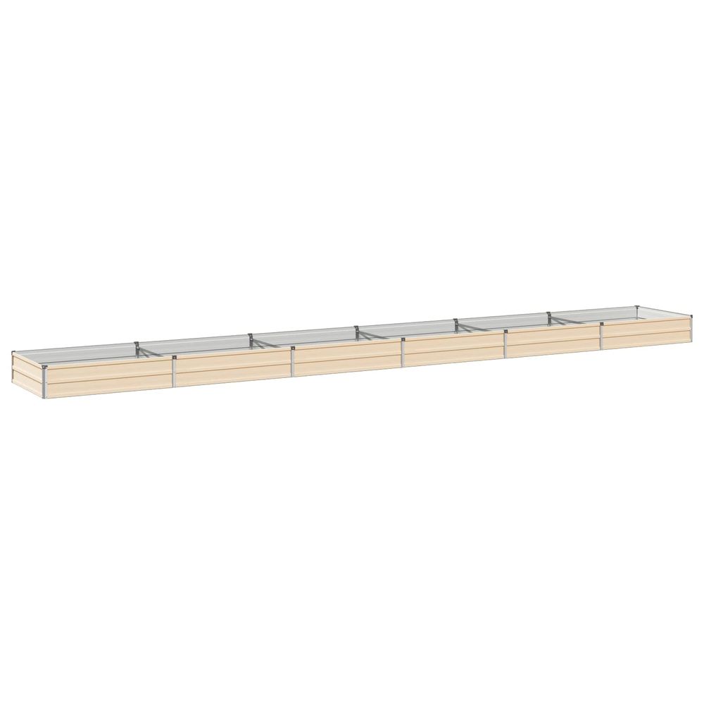 Jardin surélevé ivoire 600 x 80 x 24 cm acier laminé à froid