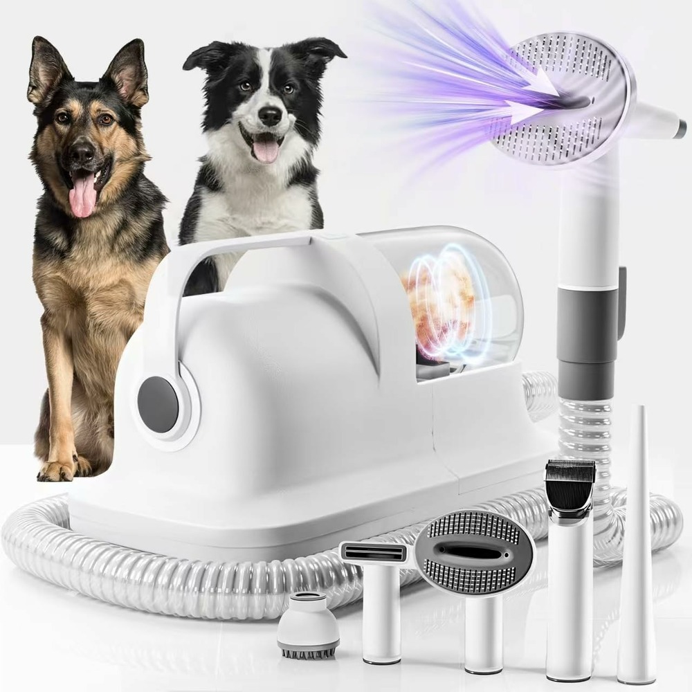 Kit de toilettage pour chien blanlody – aspirateur puissant 16000 pa et 6 en 1