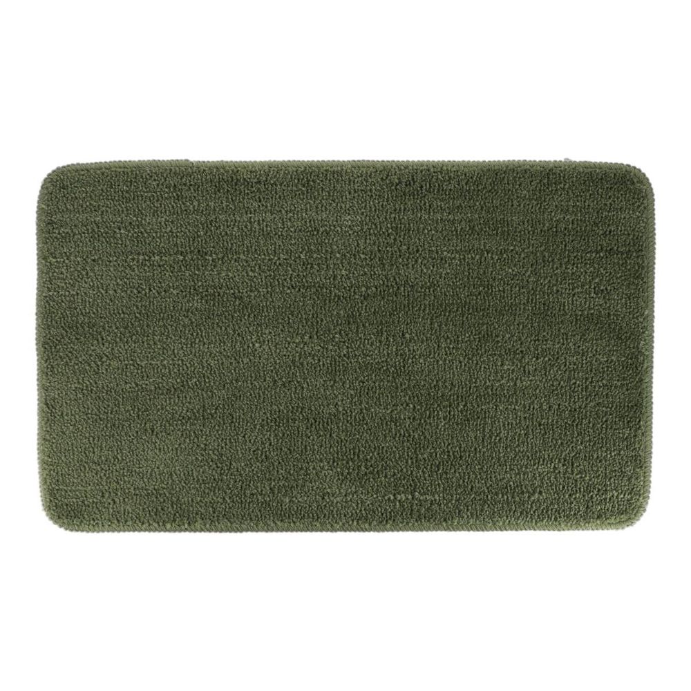 Tapis microfibre doux dessous latex 45x75 cm - kaki
