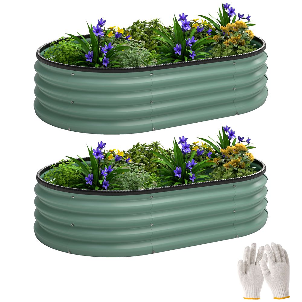 Lot 2 carrés potagers modulables acier galvanisé jardin bordure 135x90
