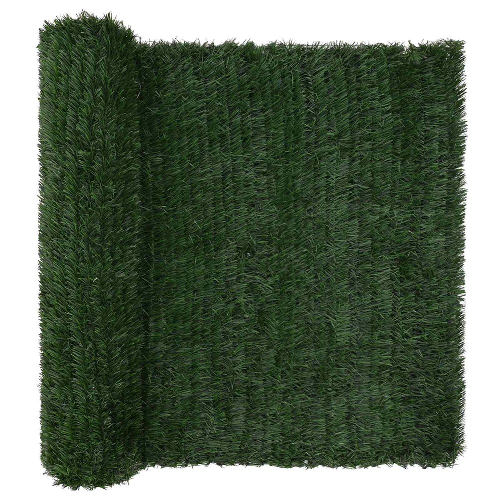 Clôture artificielle vert foncé 1,5 x 3 m pvc et acier