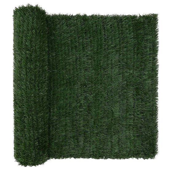 Clôture artificielle vert foncé 1,5 x 3 m pvc et acier