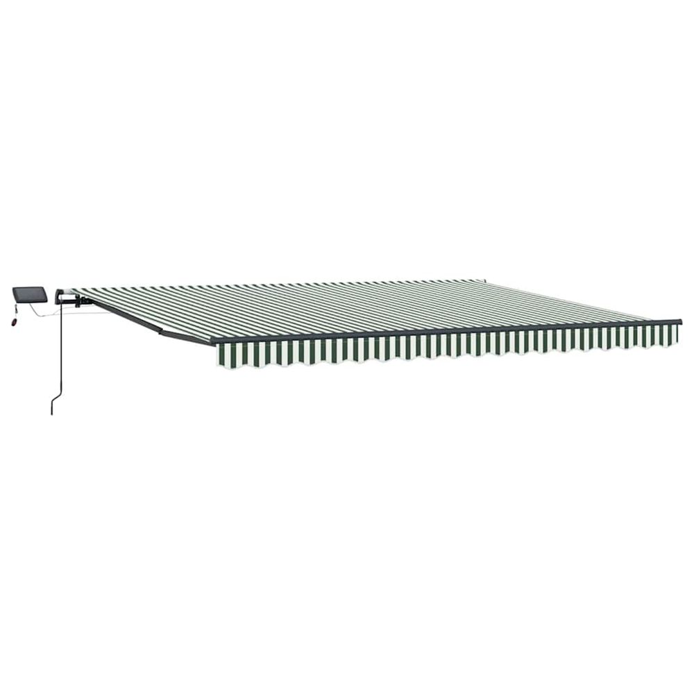 Auvent rétractable vert et blanc 400 × 300 cm