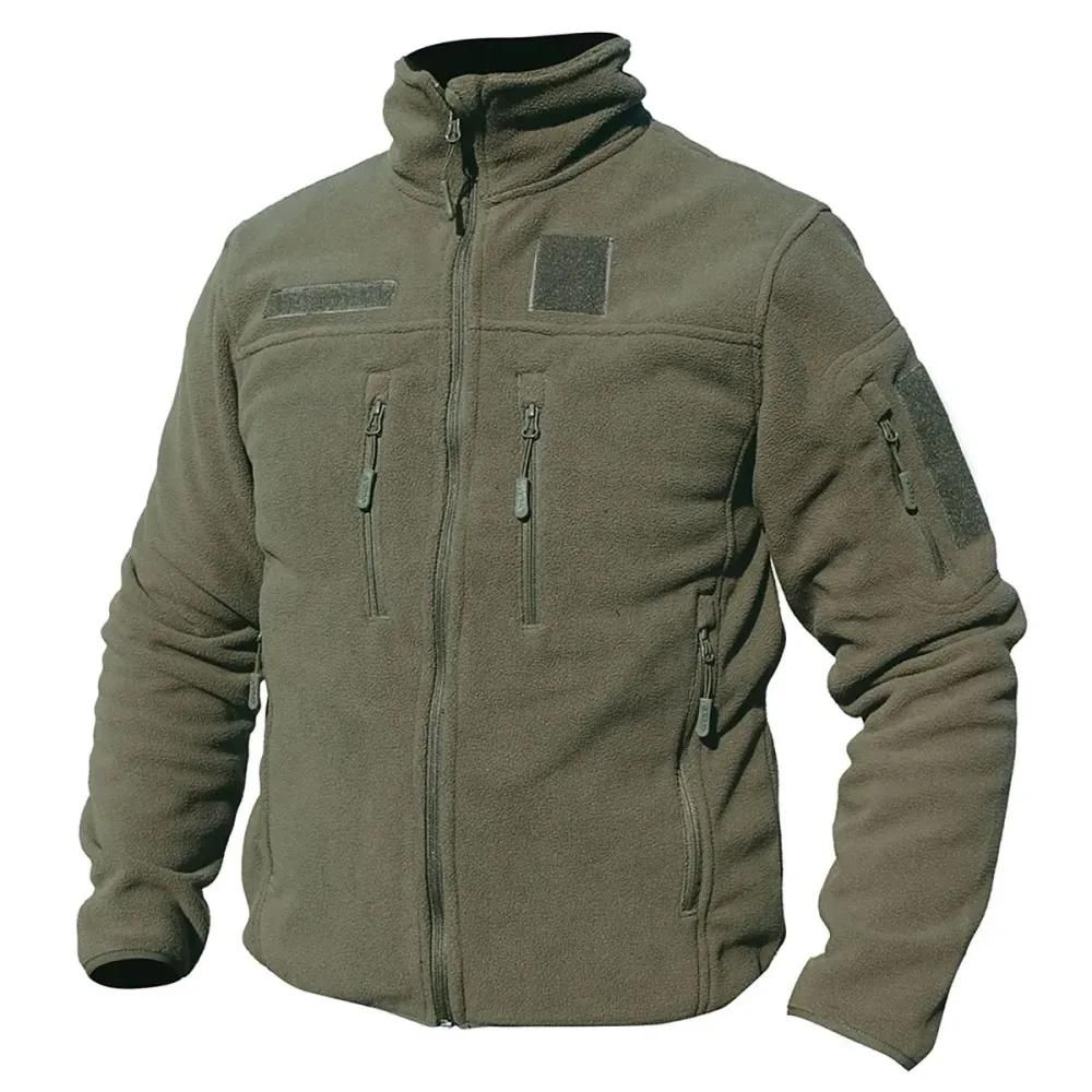 Blouson polaire homme vert - col montant - 390 g/m² - dca france