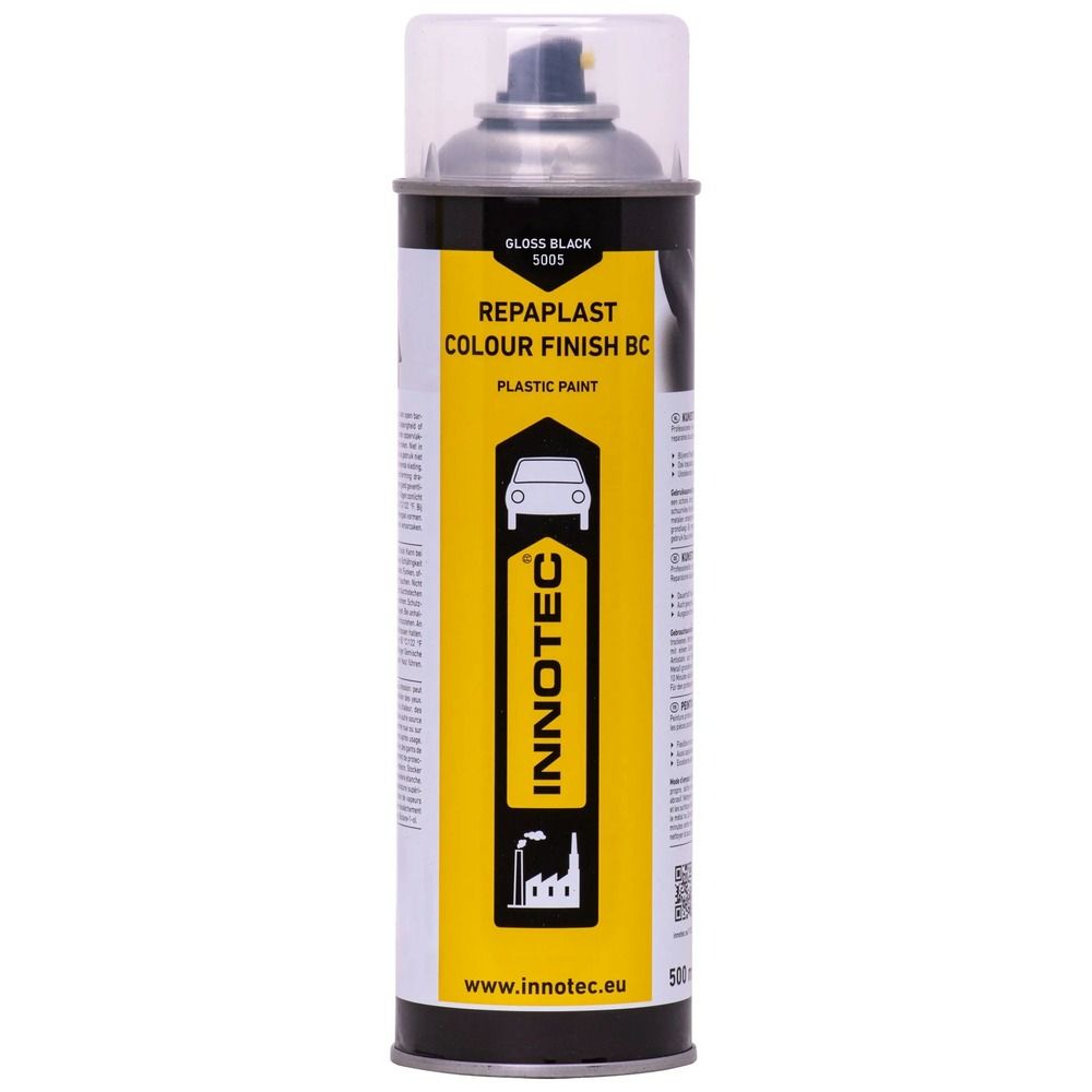 Peinture noire brillante, finition repaplast colour finish bc 500ml, noir brillant