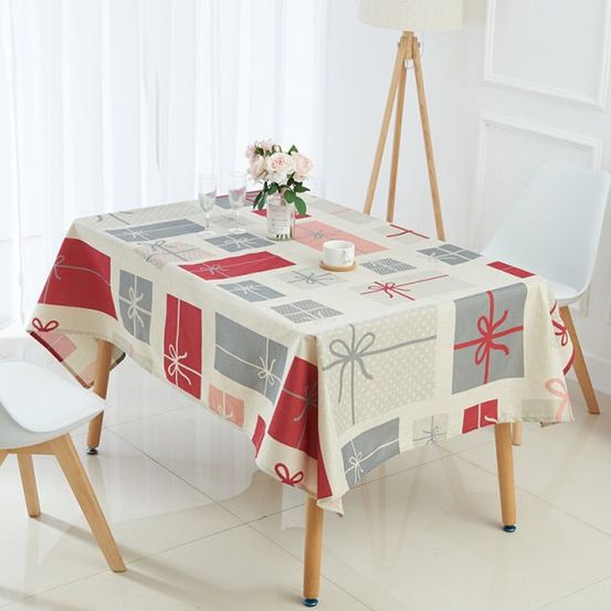 Nappe de noël géométrique - 140x160 cm