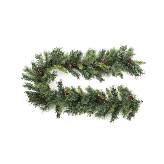 Guirlande artificielle sapin vert avec pommes de pin l 180 cm