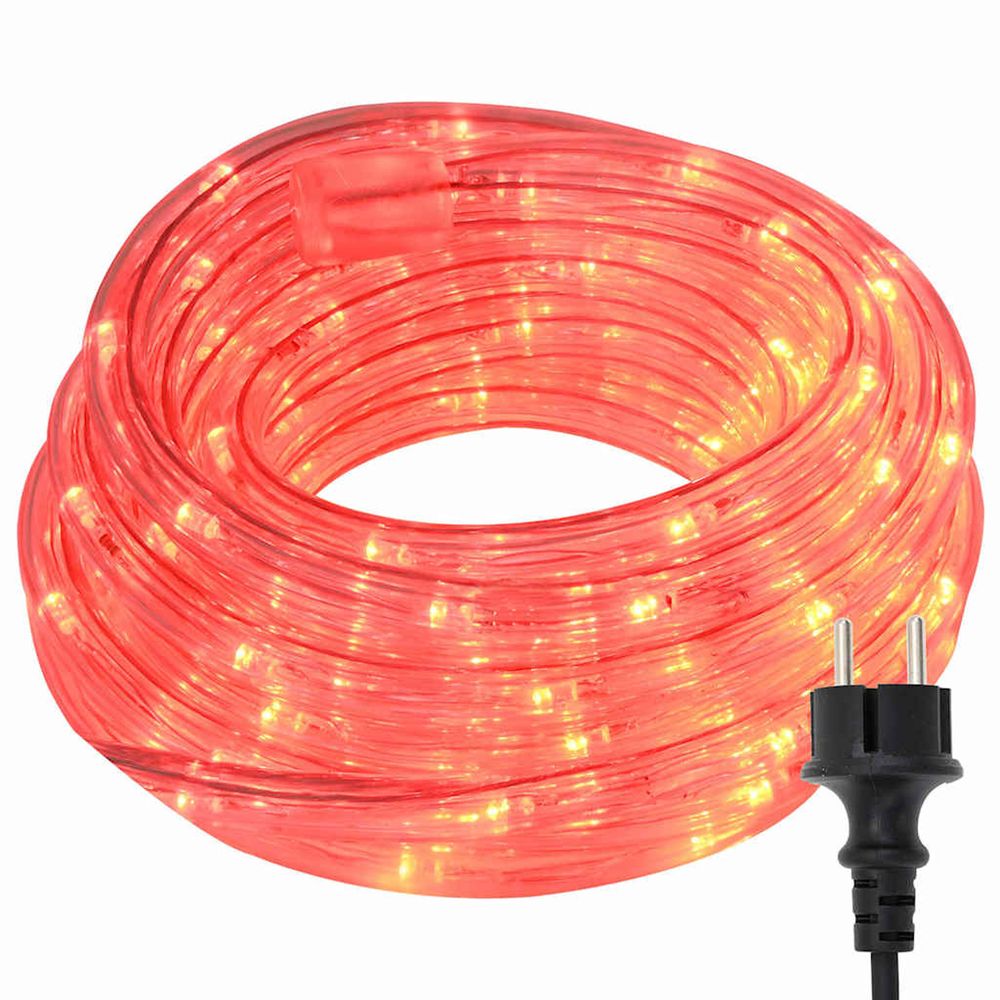 Lumière en corde avec des lumières de corde rouge 50 m pvc