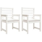 Chaises de jardin 2 pcs blanc 60x48x91 cm bois massif de pin