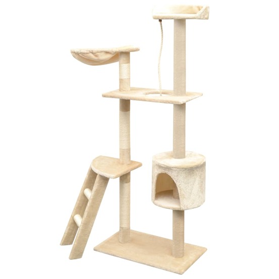 Arbre à chat avec griffoirs en sisal 150 cm beige
