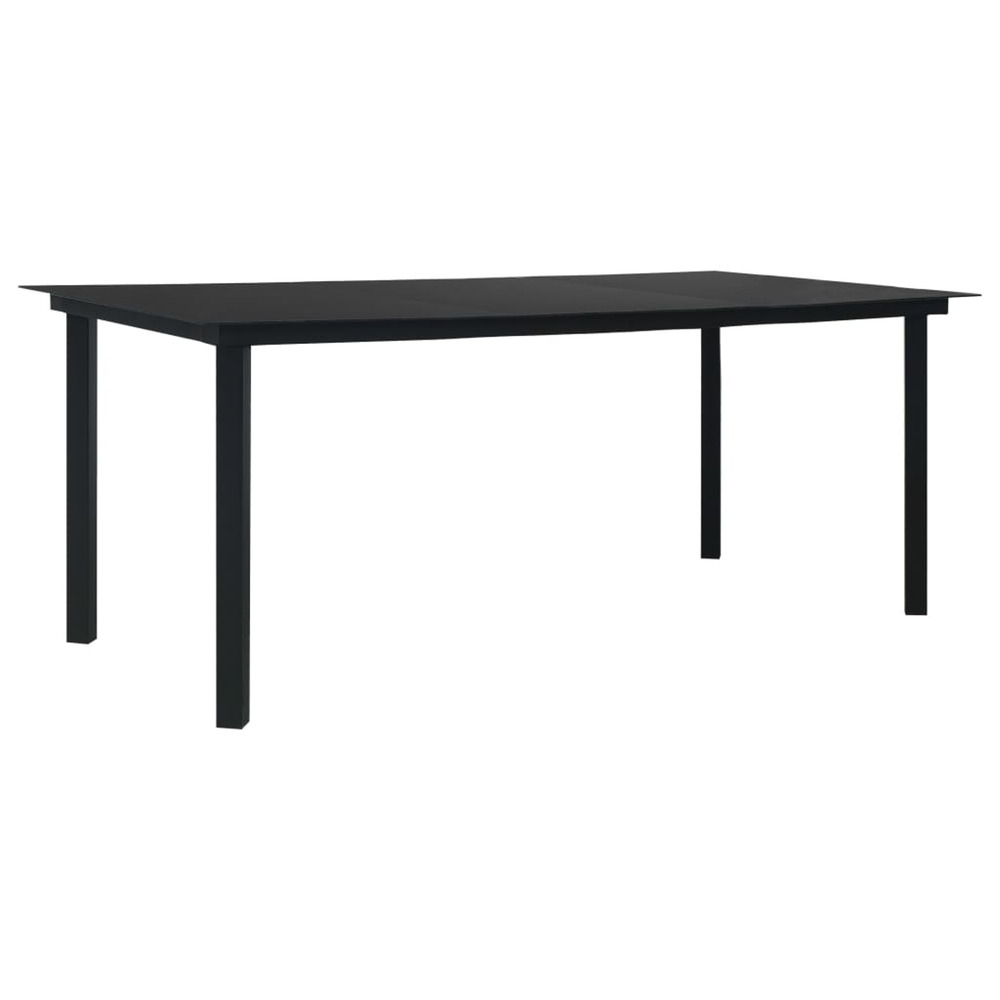 Table Ã  dÃ®ner de jardin Noir 190x90x74
