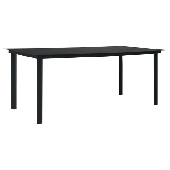 Table à dîner de jardin Noir 190x90x74