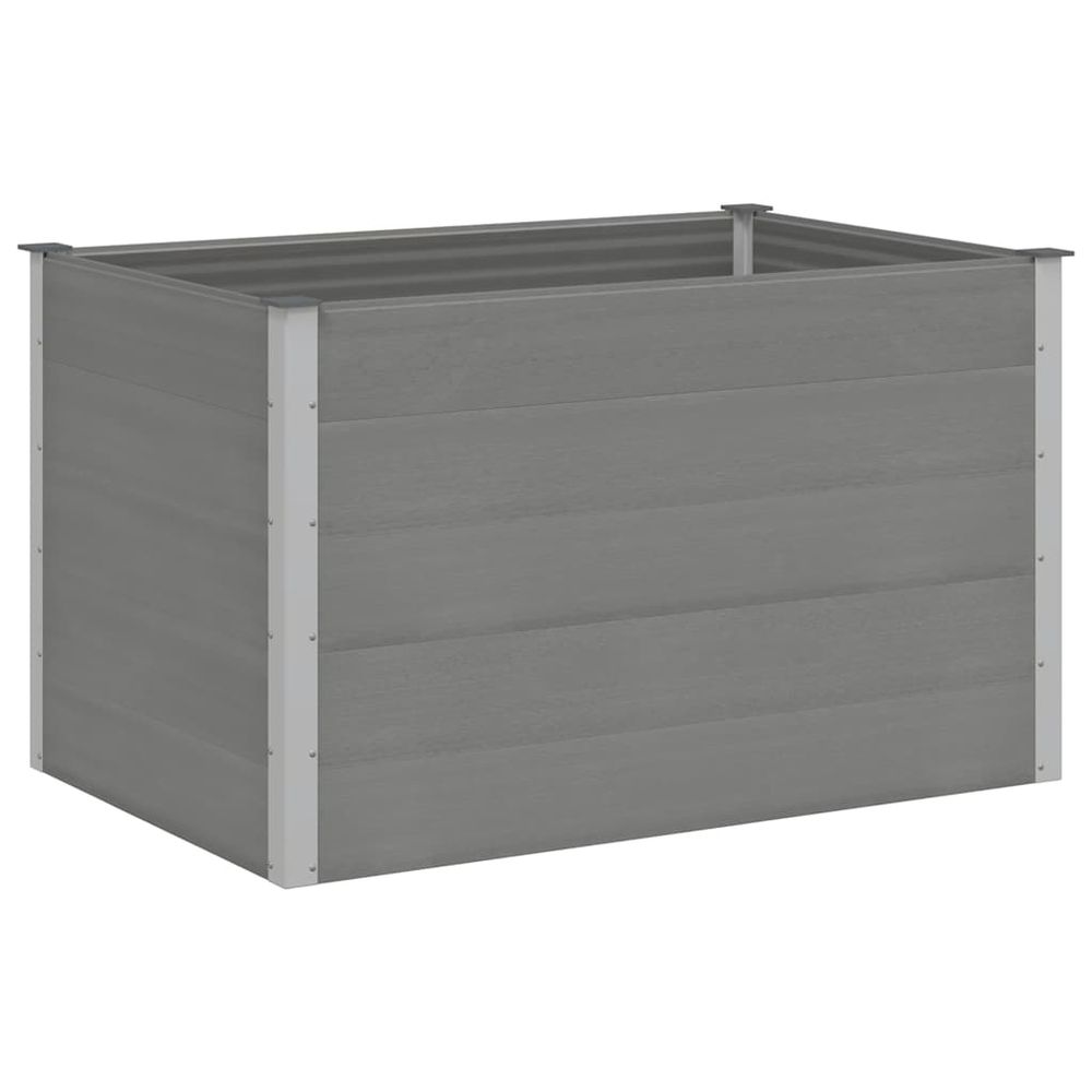 Lit surélevé de jardin wpc 150x100x91 cm gris