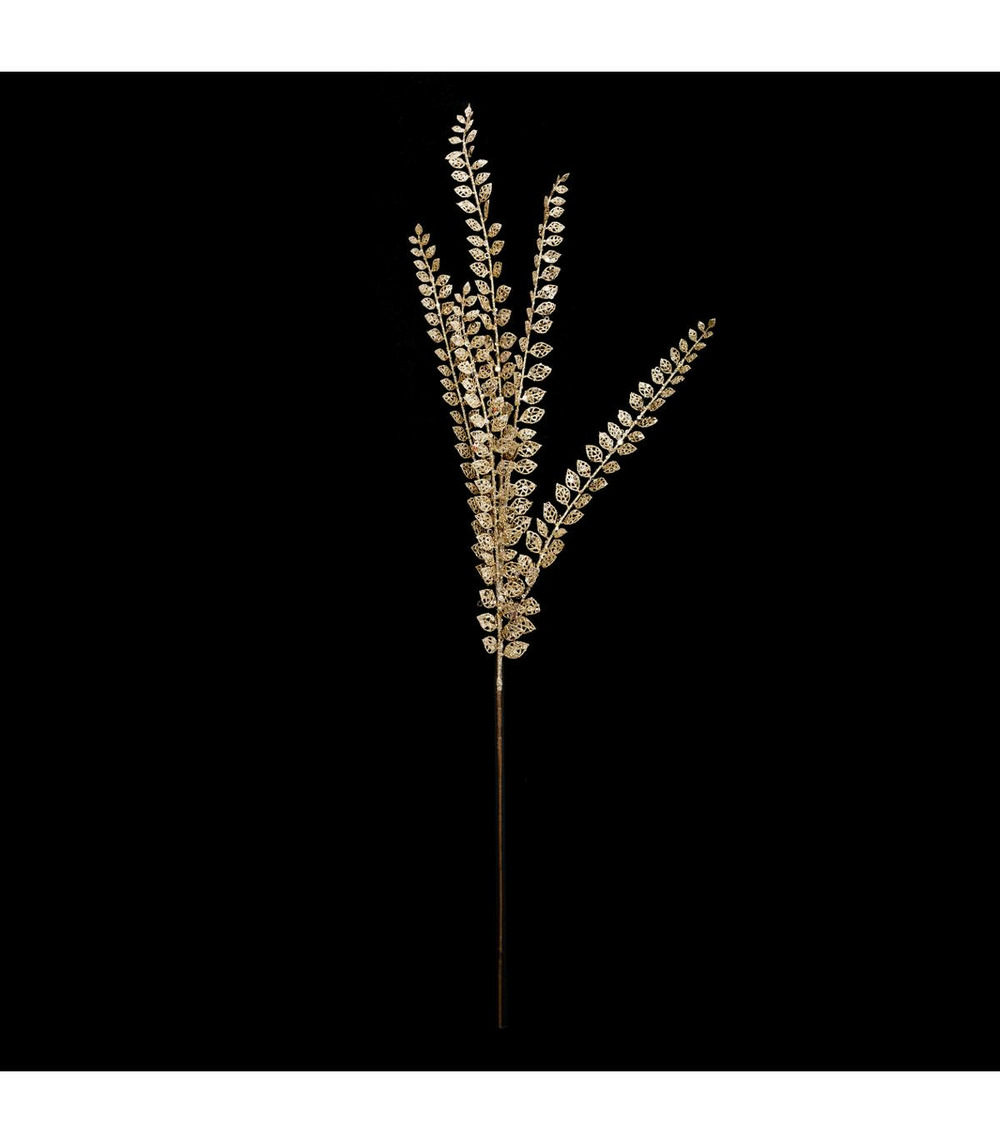 Branche décorative spéciale fêtes or et paillettes h 100 cm
