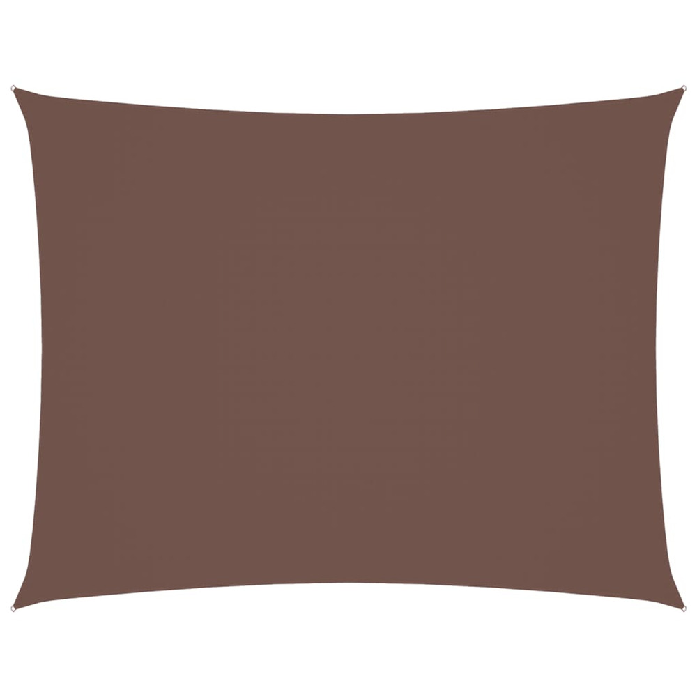 Voile de parasol tissu oxford rectangulaire 5x6 m marron