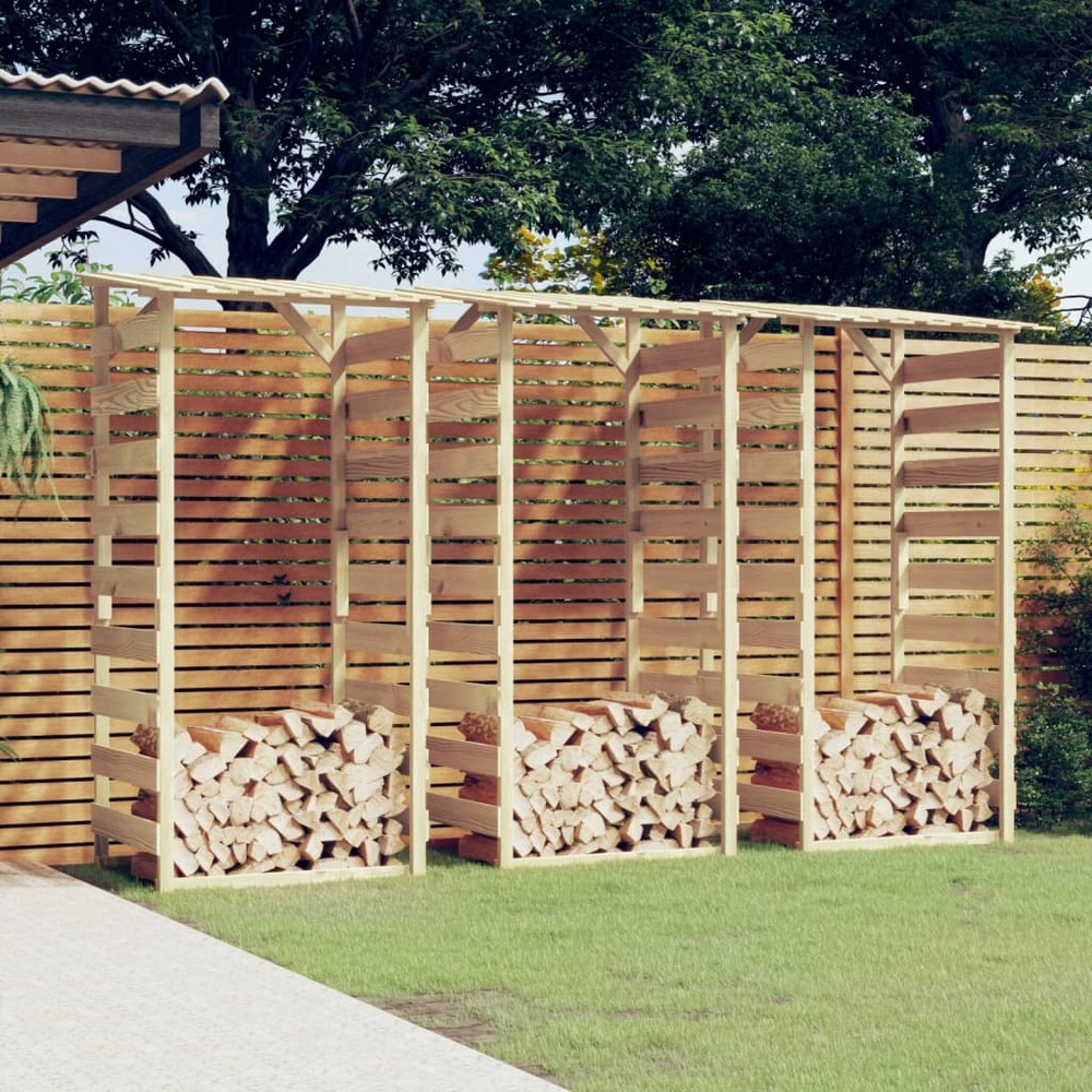Pergolas avec toits 3 pcs 100x90x200 cm bois de pin imprégné
