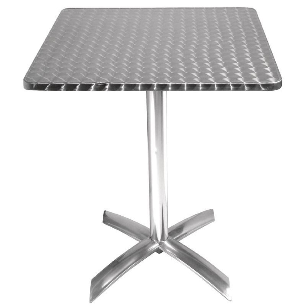 Table carrée à plateau basculant inox 600 mm - bolero