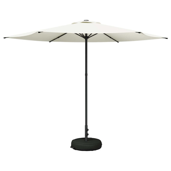 Parasol de jardin avec base 300 x 300 cm polyester