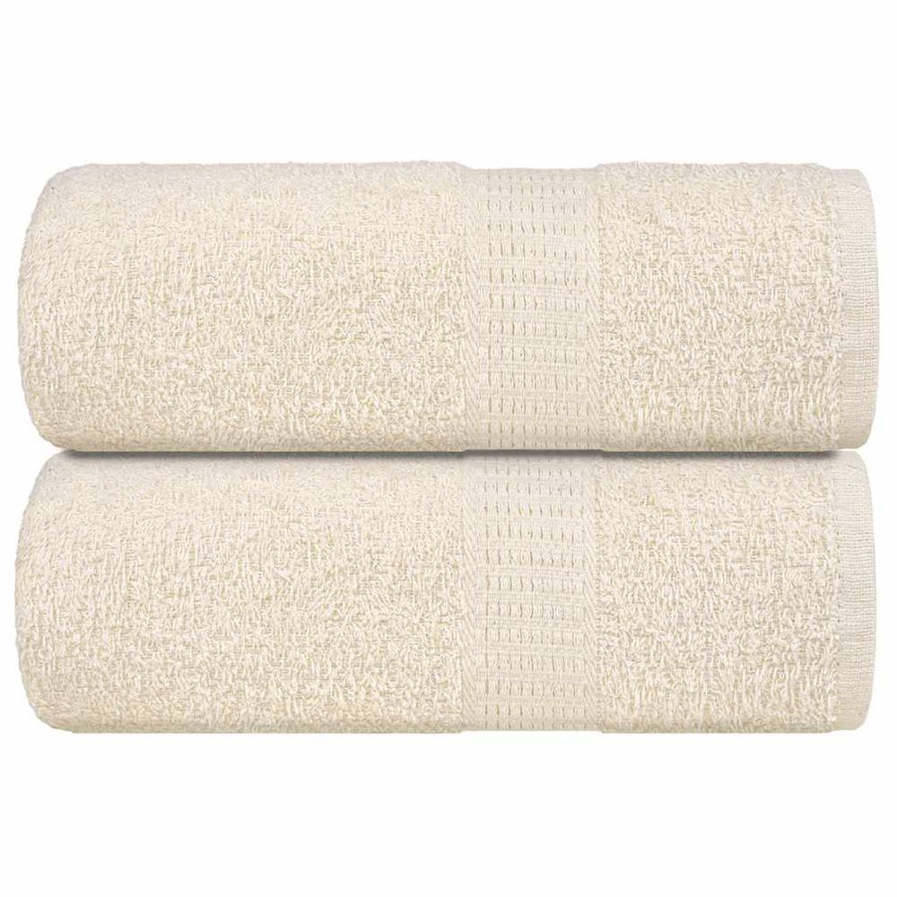Serviettes d'invité frogn 2 pcs crème 30x50 cm 360 g/m²