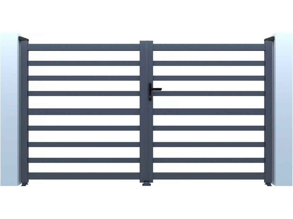 Portail aluminium ajouré 